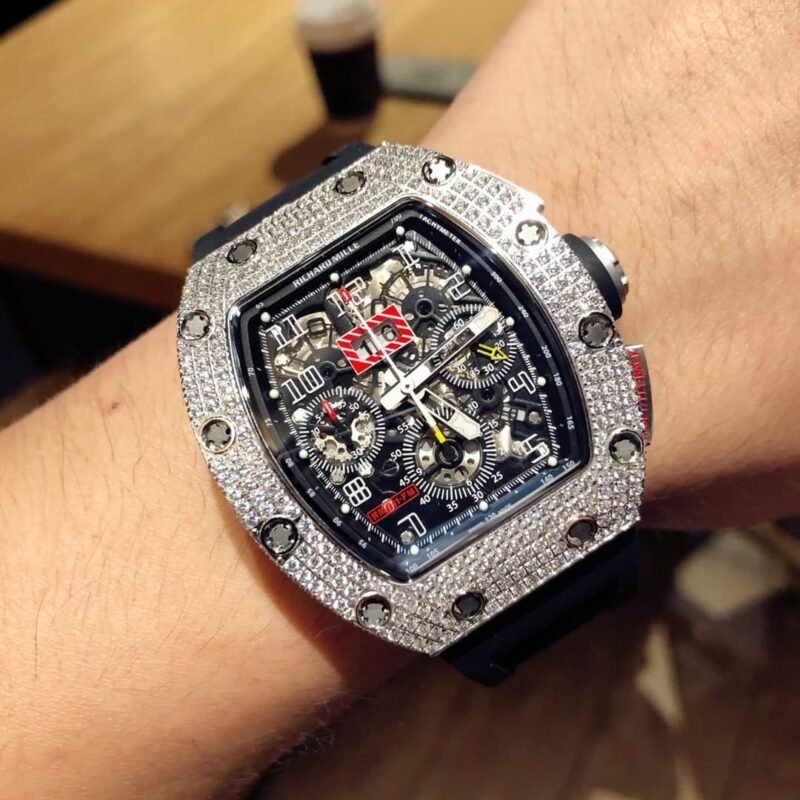 Richard Mille (Richard Mill) RM-011 RM011 Titanium Alloy Case Men's Rubber Strap Chronograph Watch - Image 8