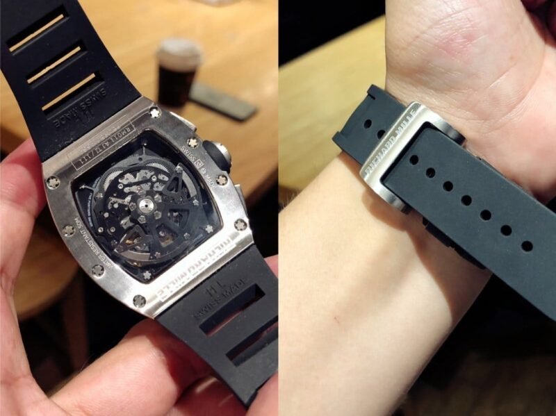 Richard Mille (Richard Mill) RM-011 RM011 Titanium Alloy Case Men's Rubber Strap Chronograph Watch - Image 9