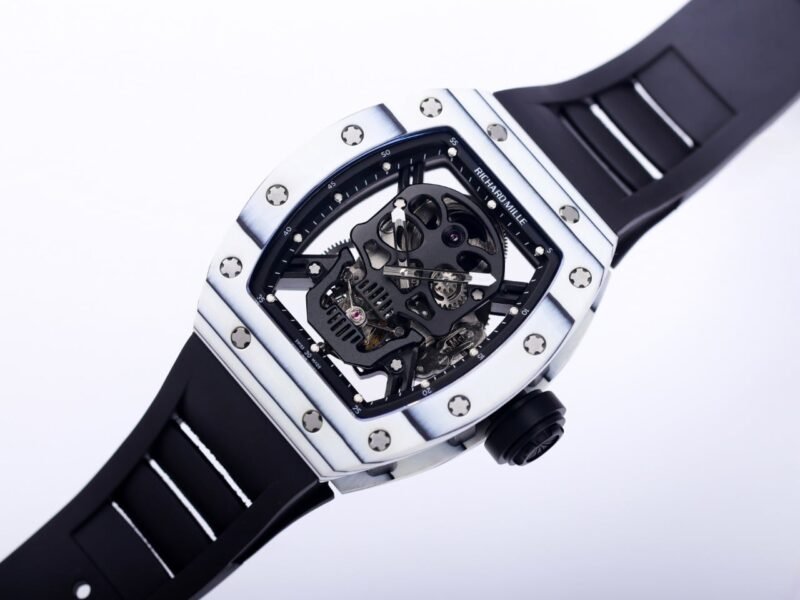 Richard Mille (Richard Mill) RM052 RM52-01 Skull Carbon Fiber Tourbillon Men's Rubber Strap Watch - Image 2