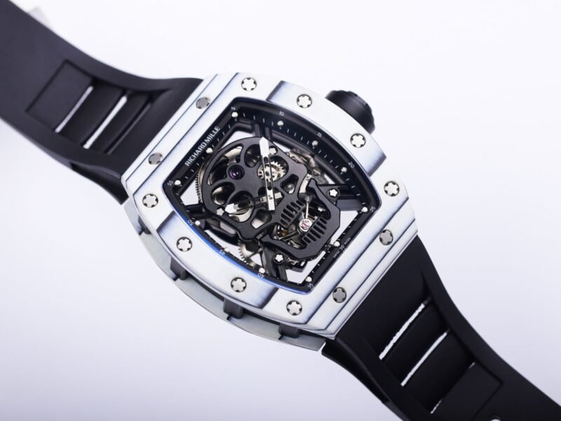 Richard Mille (Richard Mill) RM052 RM52-01 Skull Carbon Fiber Tourbillon Men's Rubber Strap Watch - Image 3