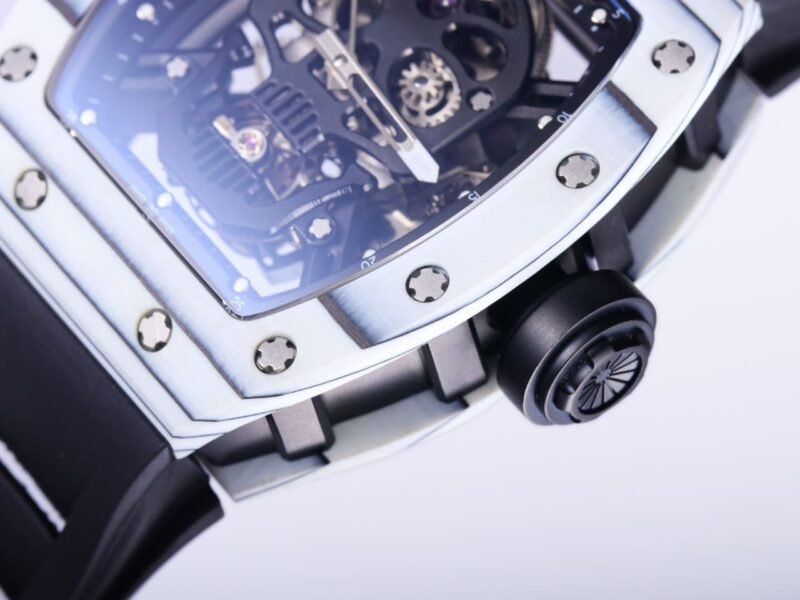 Richard Mille (Richard Mill) RM052 RM52-01 Skull Carbon Fiber Tourbillon Men's Rubber Strap Watch - Image 4